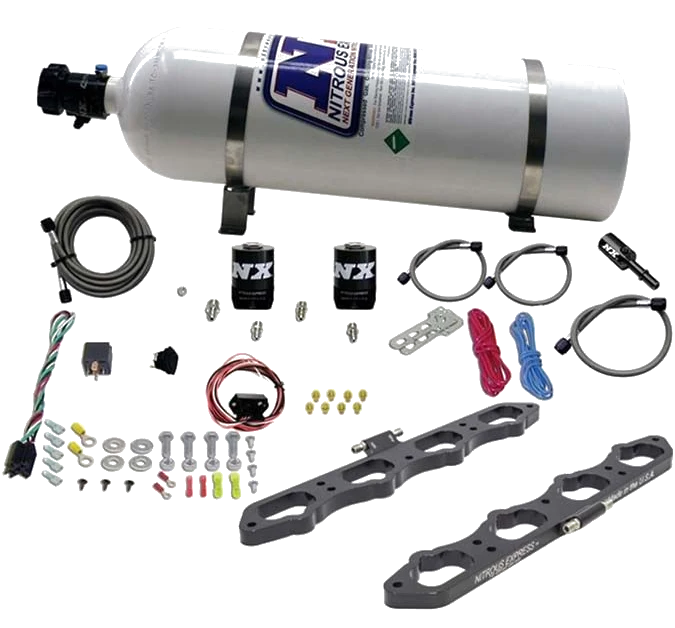 Zestaw Nitro Nitrous Express NX 20956-15 z bezpośrednim portem dla silnika Coyote i butlą 15Lb (6.8 kg)