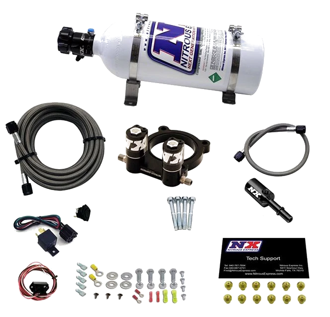 Nitrous Plate System with 5Lb Bottle for Ford 4-cyl Ecoboost 2.3L Nitrous Express NX 20954-05