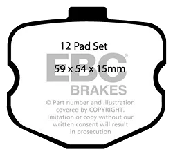 DP41771R Klocki hamulcowe YELLOWSTUFF EBC Brakes Chevrolet Corvette C6 Z06 Chevrolet Corvette C6 Ford Australia and New Zealand Falcon FG Corvette C6 Z06