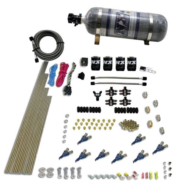 8-Cyl Direct Port Nitrous System EFI Gasoline (200-500Hp) 12LB Nitrous Express NX 80001EFI-12