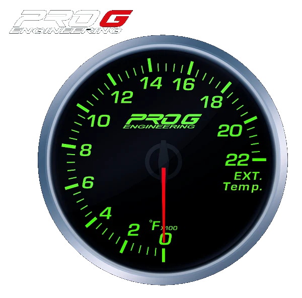 Wskaźnik Pro G Race Series RS, temperatury spalin EGT °F GREEN 52mm