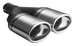 Uniwersalna końcówka tłumika owalna 120×80mm długość 250mm średnica montażowa 50mm - N2-26/50
