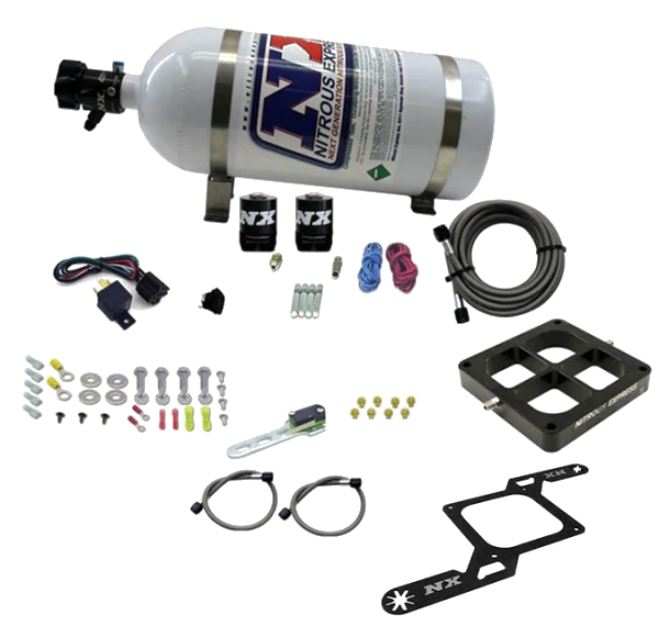 4500 Billet Crossbar Plate System Single Stage 250-750Hp with 10Lb Bottle Nitrous Express NX 63870-10