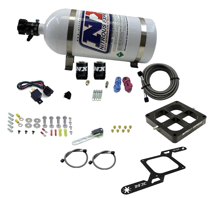4500 Billet Crossbar Plate System Single Stage 250-750Hp with 10Lb Bottle Nitrous Express NX 63870-10