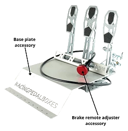 Odwrócony Pedalbox Mocowany do Podłogi z Podparciem Stopy RacingPedalBoxes - Szary