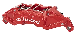 Uniwersalny zacisk hamulcowy 4 tłoczkowy Wilwood 120-16572 UTV4 czerwony