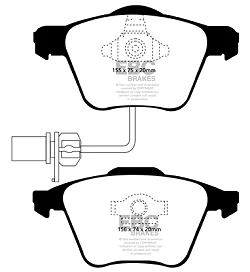 DP41495R Klocki hamulcowe YELLOWSTUFF EBC Brakes Audi A4 B7 A4 quattro B7 A4 Convertible A4 Convertible quattro A6 C6/4F A6 quattro C6/4F A6 quattro Avant C6/4F A6 allroad quattro C6 A8 D3/4