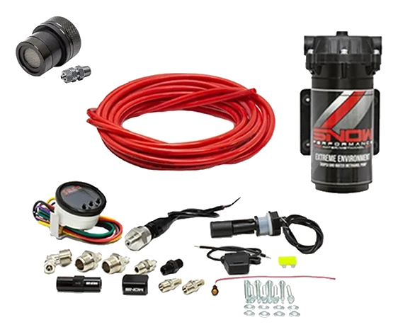 Snow Performance Boost Cooler Forced Induction Progressive Water Methanol Injection Kit Stage 2.5 Red Nylon Line without Tank