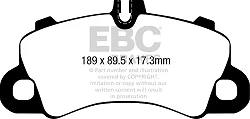 DP42379R Klocki hamulcowe YELLOWSTUFF EBC Brakes Porsche Cayenne Coupe Porsche Cayenne 3rd Gen Cayenne Coupe Cayenne 9YA