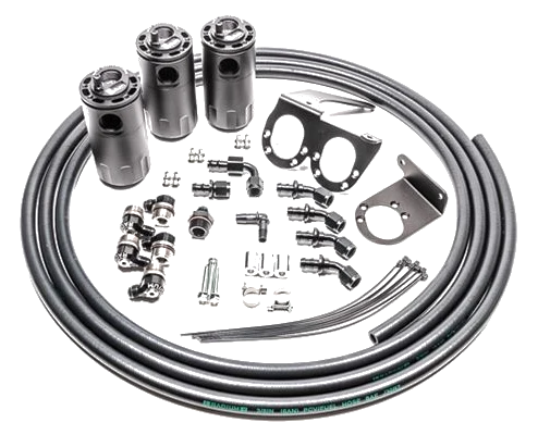 Triple Catch Can Kit for Nissan R35 GT-R Fluid Lock Radium Engineering