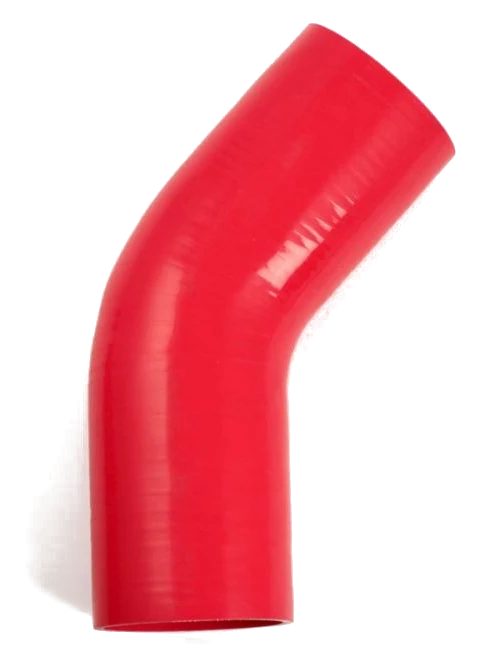 Wąż silikonowy czerwony 45 stopni 4" (102mm)