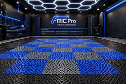 Podłoga modułowa panelowa FMIC.Pro do garażu warsztatu 40x40cm 30mm Czarny 28 sztuk