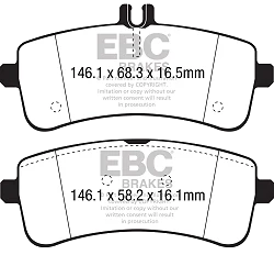 DP42350R Klocki hamulcowe YELLOWSTUFF EBC Brakes Mercedes-Benz AMG GT AMG GT R AMG GT S AMG GT C Roadster Mercedes-Benz AMG GT AMG GT S AMG GT C AMG GT R C63 AMG W205 C63 S AMG W205 S63 AMG
