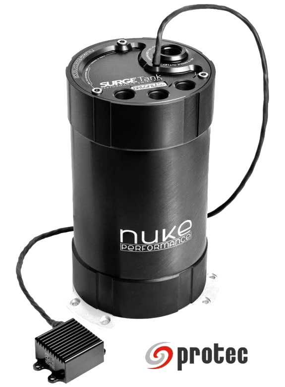 Nuke Performance 2G Fuel Surge Tank 3.0 liter with Protec Cobra Brushless FM60500 fuel pump