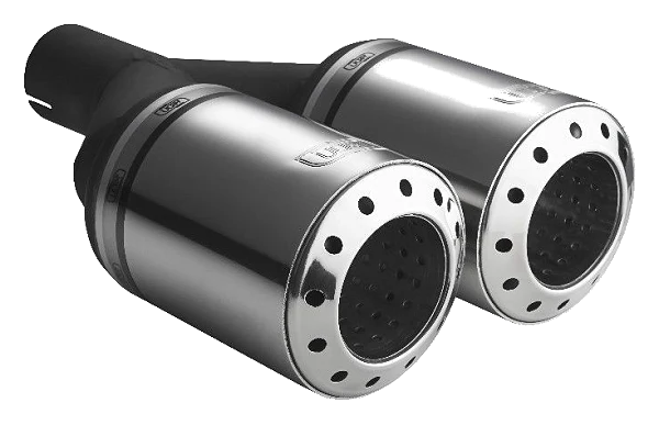 Uniwersalna końcówka tłumika okrągła 100mm długość 230mm średnica montażowa 55mm - N2-22/55