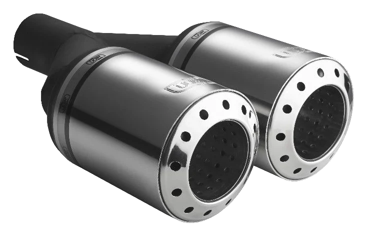 Uniwersalna końcówka tłumika okrągła 100mm długość 230mm średnica montażowa 55mm - N2-22/55