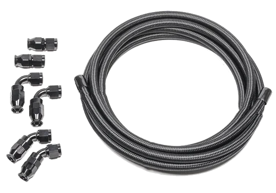 10AN Universal PTFE Hose Kit Black Carbon Radium Engineering