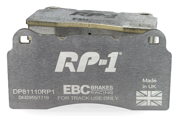 DP81110RP1 Sportowe klocki hamulcowe RP-1 Racing EBC Brakes Aston Martin DB7 Vanquish Chrysler USA Viper SRT-10 Daimler Super V8 DE TOMASO Pantera 90 Si Dodge USA SRT Viper Viper SRT-10 Vipe