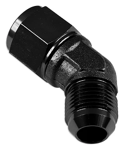 AN10 45' Nypel adapter żeńsko-męski JIC Czarny