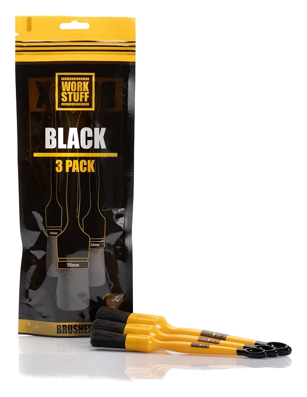 WORK STUFF Detailing Brush Black 3-Pack