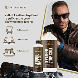 Leather Expert Leather Top Coat połysk bezbarwny lakier ochronny do skóry 50ml