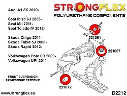 221561B: Tuleja stabilizatora przedniego - 221561B_22mm