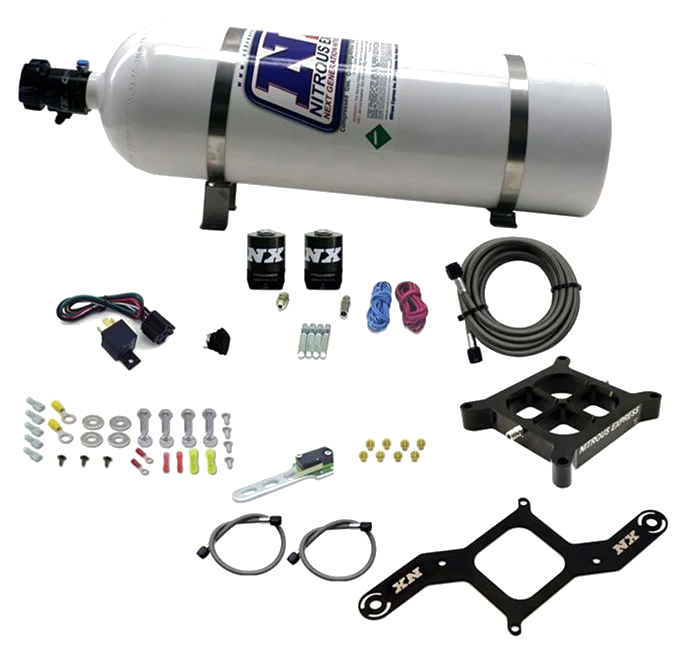 Billet Crossbar Plate System Dry Dual Stage 100-1000HP 4150 Flange 15LB Nitrous Express NX 66242-15