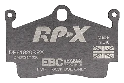 DP81920RPX Sportowe klocki hamulcowe RP-X Racing EBC Brakes Porsche Boxster 987 Boxster Spyder 987 Boxster 981 Boxster 718 Cayman 987 Cayman 981 Cayman 718 Porsche Boxster Boxster S Boxster
