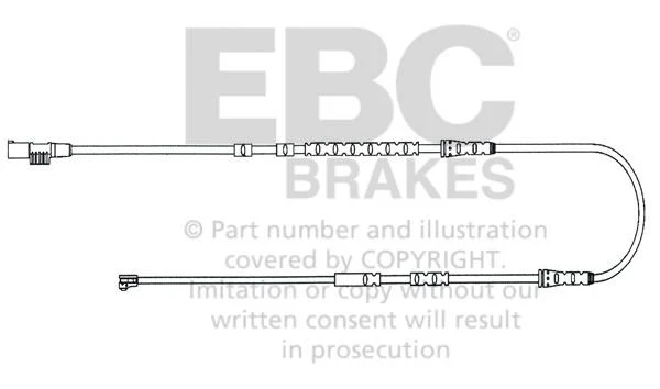 EFA144 Czujnik zużycia klocków hamulcowych EBC Brakes BMW Z4 E89 BMW Z4 E89 Z4