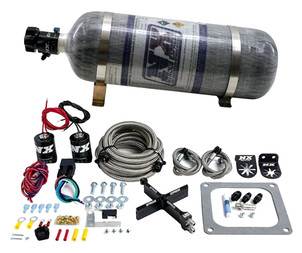 4500 Covert Crossbar Plate System Pro-Power 100-500Hp with 12Lb Carbon Bottle Nitrous Express NX 63571-12