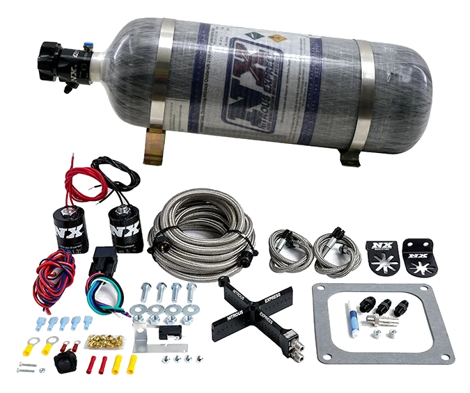 4500 Covert Crossbar Plate System Pro-Power 100-500Hp with 12Lb Carbon Bottle Nitrous Express NX 63571-12