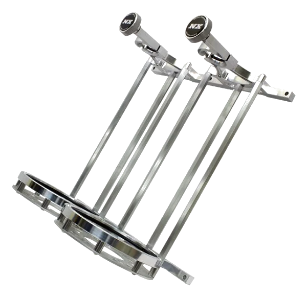 Stand up Billet Bottle Bracket Flat Mount for Dual 15Lb Bottle Nitrous Express NX 11208SB-15