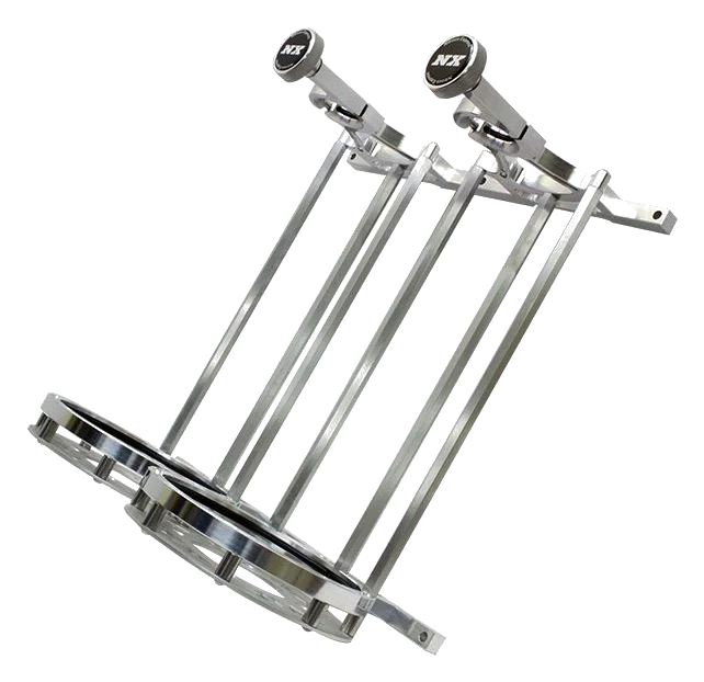 Stand up Billet Bottle Bracket Flat Mount for Dual 10Lb Bottle Nitrous Express NX 11208SB-10