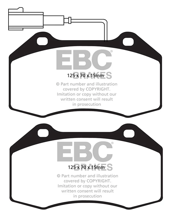 DPX2021 Klocki hamulcowe ULTIMAX2 EBC Brakes Abarth Grande Punto Alfa Romeo Fiat Grande Punto Abarth MiTo