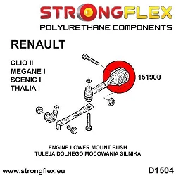 151908B: Tuleja poduszki silnika Renault Clio 2