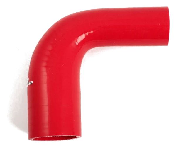 Wąż silikonowy czerwony 90 stopni 1,5 - 1,75" (38 - 45mm)