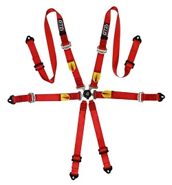Pasy bezpieczeństwa GT2I Pro V3 FIA Approved 8853-2016 Czerwone - GT-HAR6HV6L.R.30