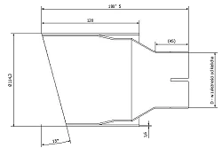 Uniwersalna końcówka tłumika okrągła 115mm długość 120mm średnica montażowa 60mm - N1-115-1/60