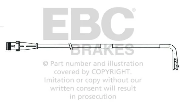 EFA119 Czujnik zużycia klocków hamulcowych EBC Brakes Opel Signum Vectra VAUXHALL Signum Vectra