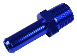 Nypel adapter aluminiowy 1/4" NPT na króciec 9-10mm (3/8) push-on niebieski