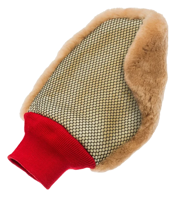FLEXIPADS Merino Super Soft Lambskin Wash Mesh Mitt