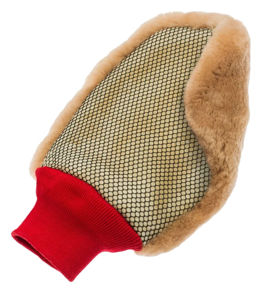 FLEXIPADS Merino Super Soft Lambskin Wash Mesh Mitt