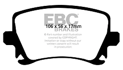 DP51518NDX Klocki hamulcowe BLUESTUFF NDX EBC Brakes Audi A3 8P A3 quattro 8P A3 Cabriolet 8P A4 B7 A4 quattro B7 A4 Convertible A4 Convertible quattro A6 C6/4F A6 quattro C6/4F A6 quattro A
