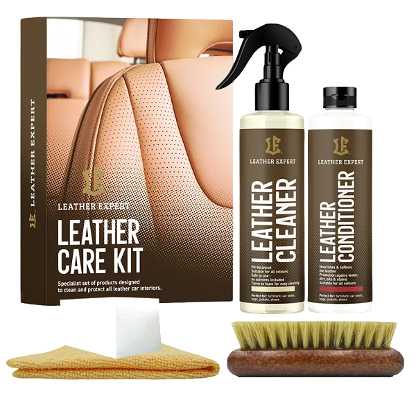 Leather Expert Leather Expert Car Leather Care Kit zestaw do czyszczenia i pielęgnacji skóry samochodowej 2x250ml 500ml 0,5l