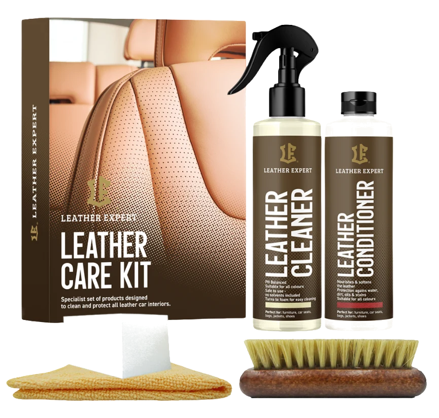 Leather Expert Leather Expert Car Leather Care Kit zestaw do czyszczenia i pielęgnacji skóry samochodowej 2x250ml 500ml 0,5l
