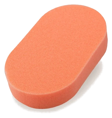 FLEXIPADS ORANGE Firm Oval Euro Foam Hand Applicator