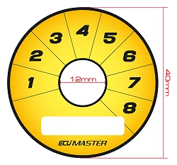 Ecumaster Tarcze Rotary Switch 8pos żółte Y01