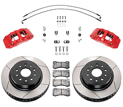 Wilwood 140-17275-R AERO6-DM Direct-Mount Truck Front Brake Kit 13.38 Red for Jeep