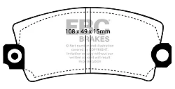 DP269 Klocki hamulcowe ULTIMAX2 EBC Brakes Alpine A110 A310 Citroen Visa LN LNA Dacia Nova Peugeot 104 305 Renault Alpine A110 Alpine A310 4 5 6 7 12 12 Estate 12 Saloon 12 Gordini 14 15 16