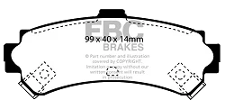 DP21067 Klocki hamulcowe GREENSTUFF EBC Brakes Nissan Almera Nissan Sentra 200SX Sentra GLE Sentra GXE